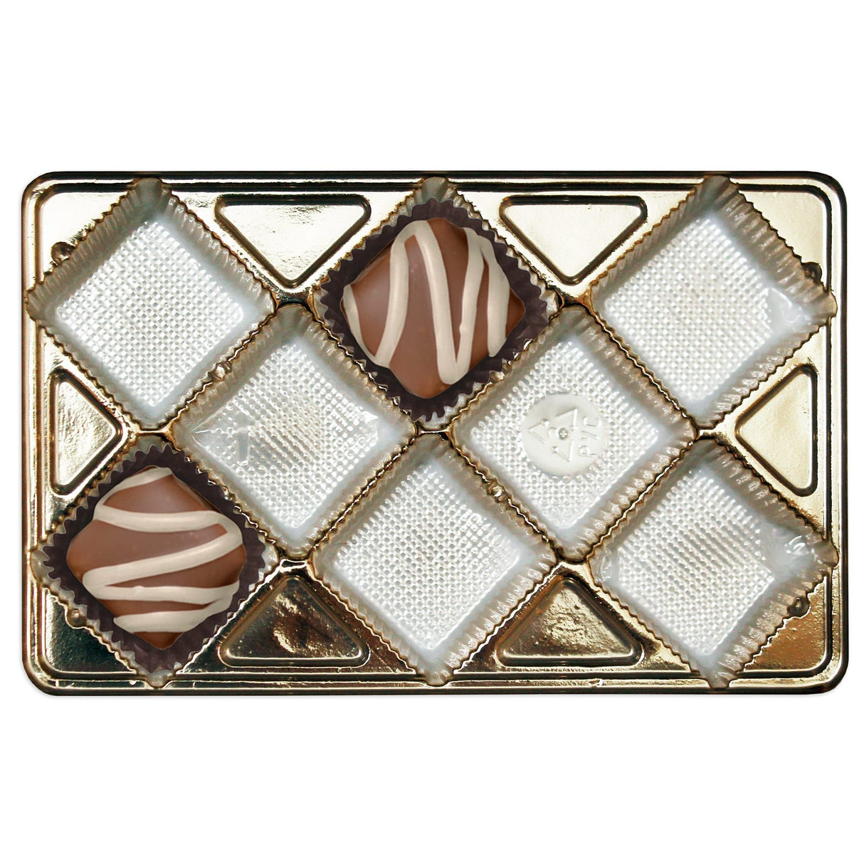 Gold - Rectangle Candy Tray - (1/2 lb) 6-15/16 x 4-3/8 x 7/8"