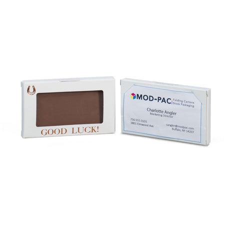 White - with Window - Chocolate Bar Favor Box - 3-7/8 x 2-5/16 x 7/16"