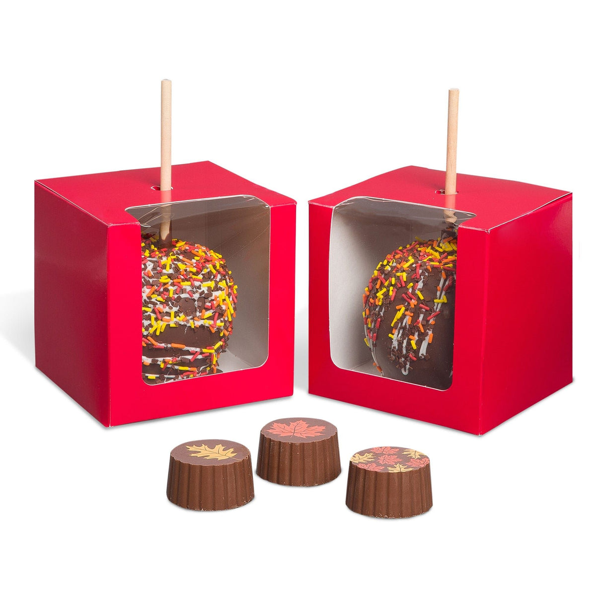 Red Window - Apple Box - 4 x 4 x 4"