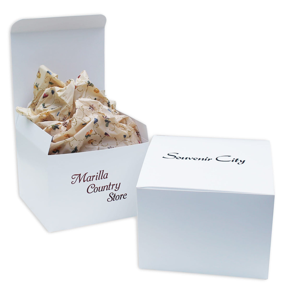 White - Gift Box - 8-1/8 x 7-7/8 x 6"