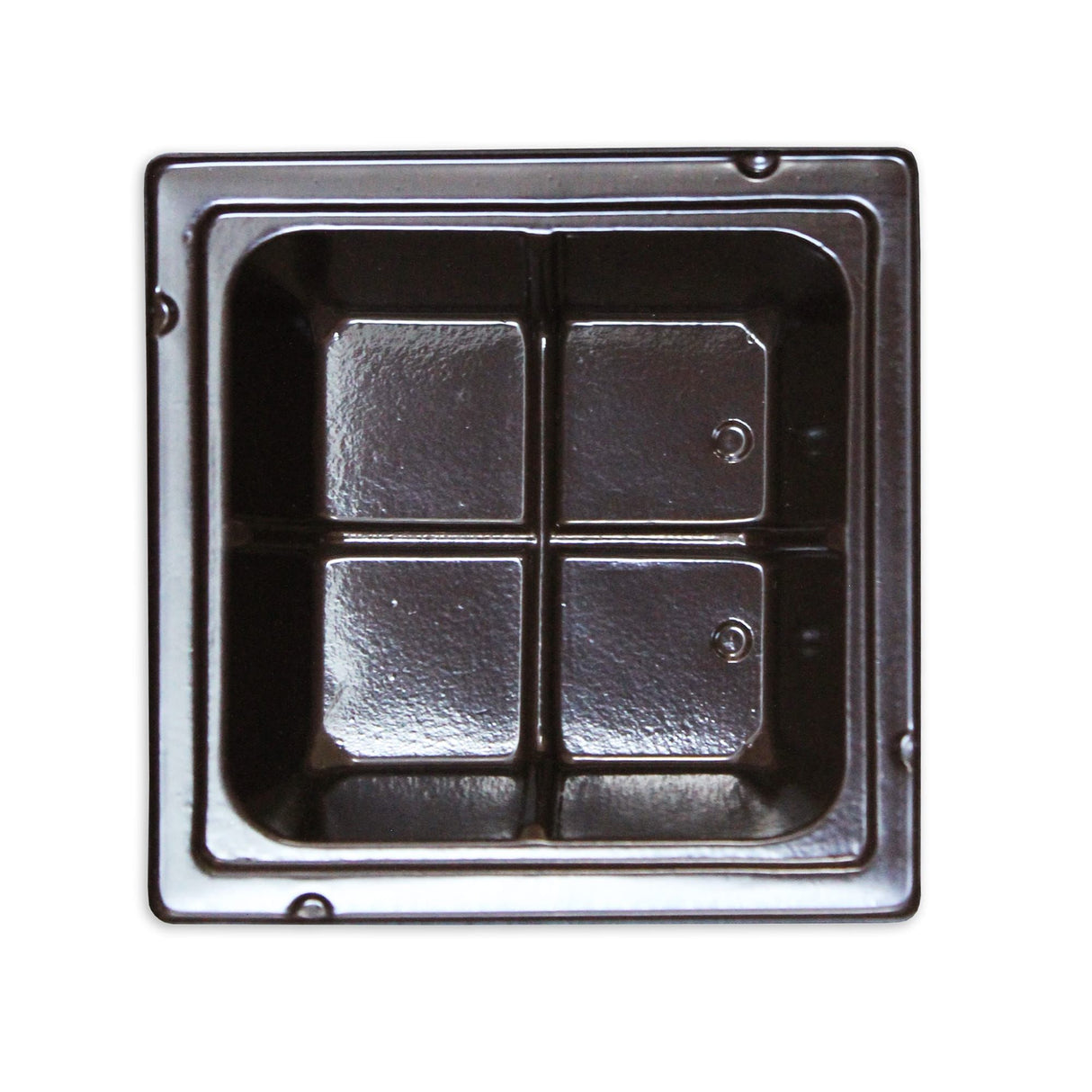 Brown - Square Candy Tray - (3 oz) 3-7/16 x 3-7/16 x 15/16"(1 cavity)