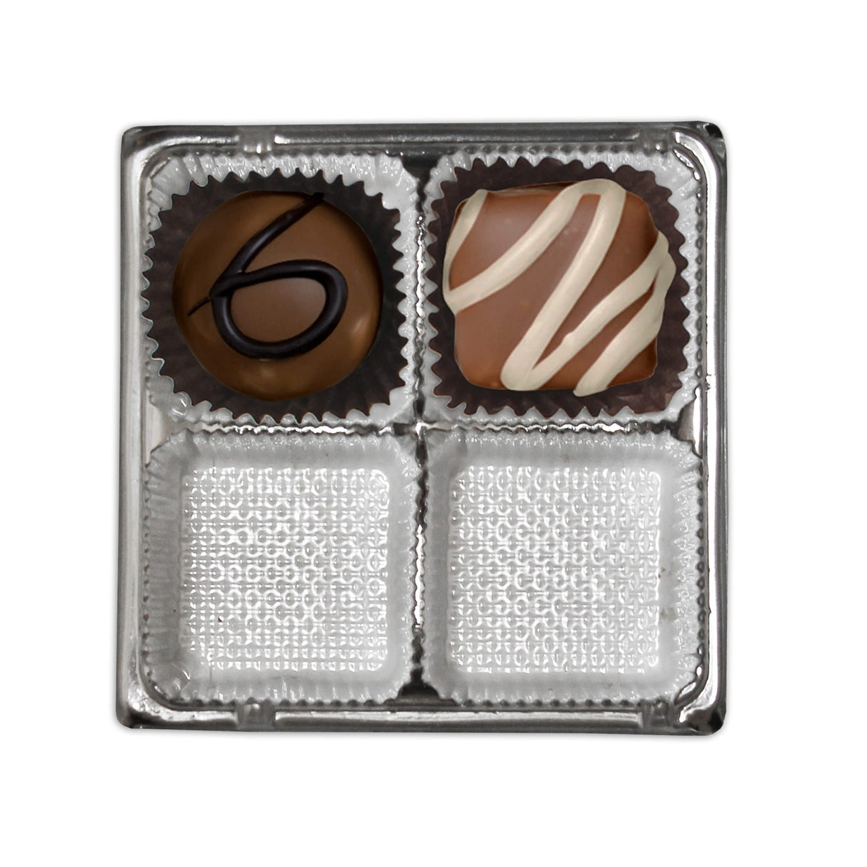 Silver - Square Candy Tray - (3 oz) 3-7/16 x 3-7/16 x 15/16"