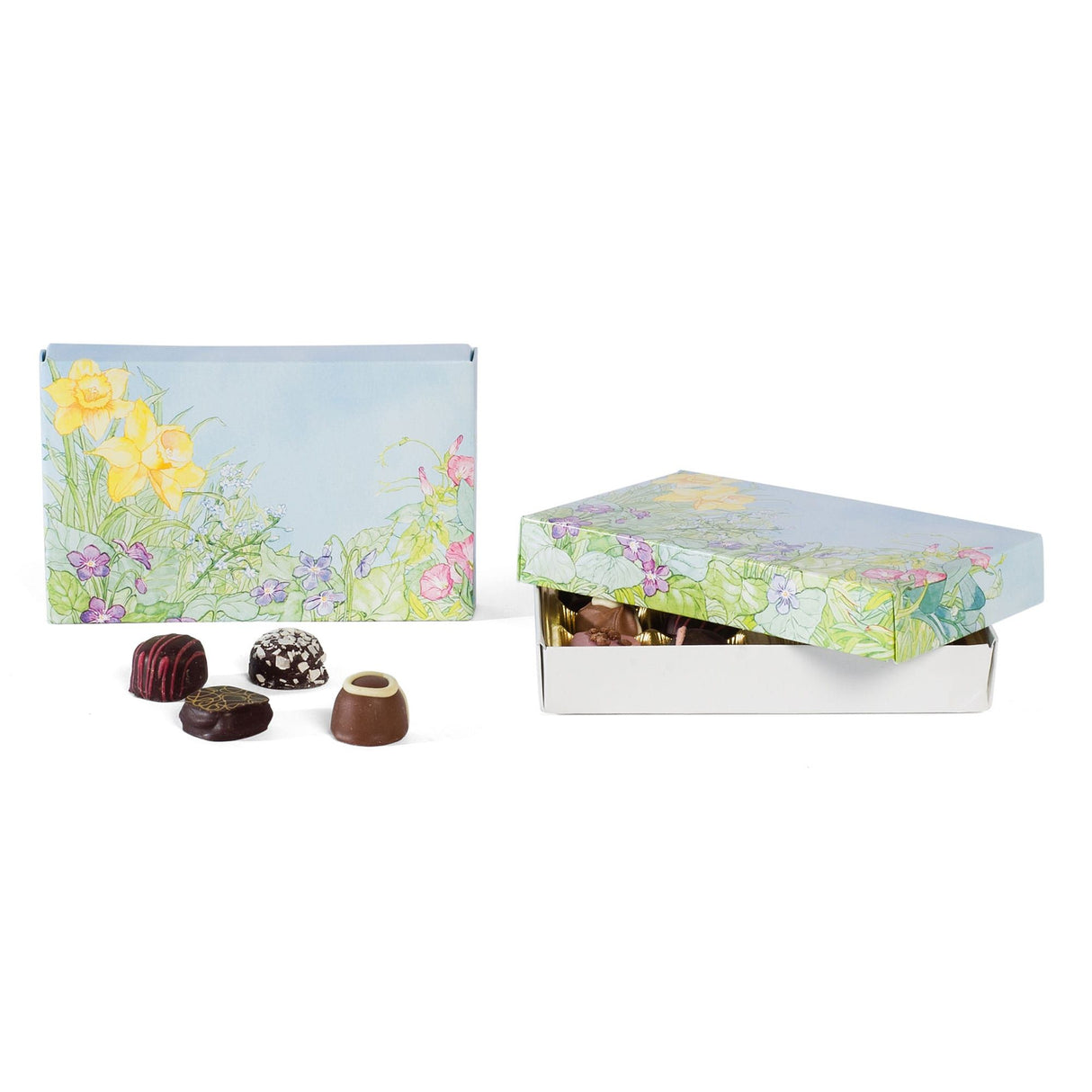 Spring Garden - Candy Box Lid - (1/2 lb) 7-1/8 x 4-1/2 x 1-1/8"