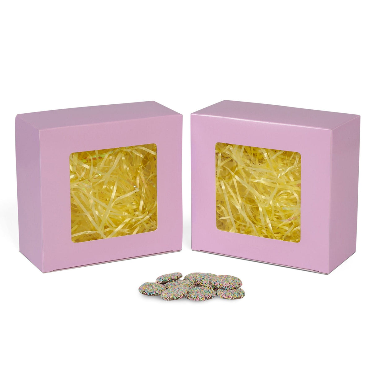 Lavender Window - Bunny Mold Candy Box - 6-1/2 x 6-1/4 x 3"