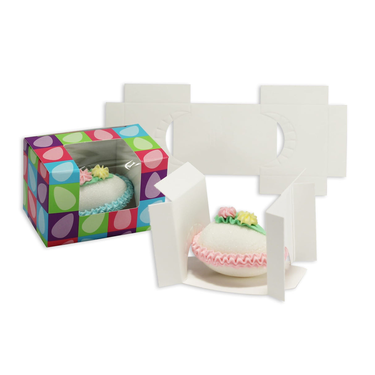 White - Egg Insert - (1/4 lb) 3-5/8 x 2-3/8 x 2-3/8"