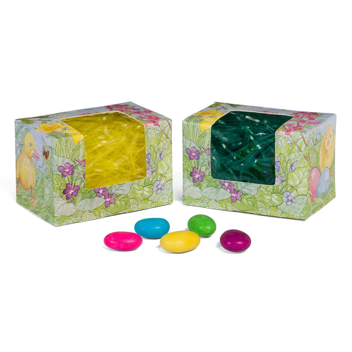 Easter Garden Window - Egg Mold Candy Box - (1/4 lb) 3-5/8 x 2-3/8 x 2-3/8"