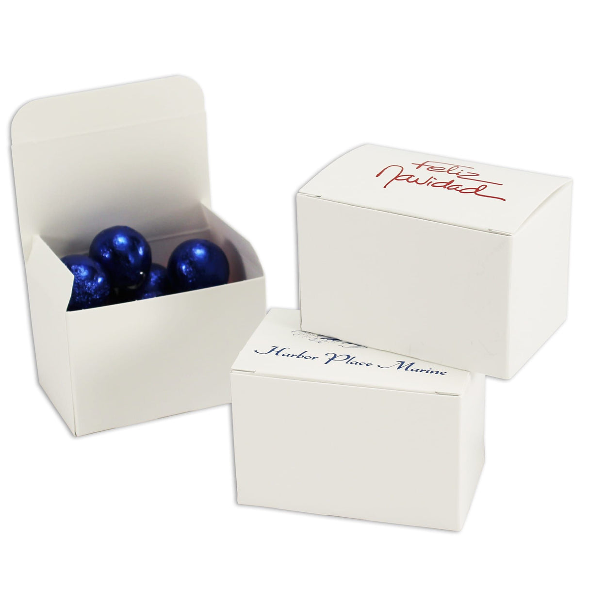 White - Egg Mold Candy Box - (1/4 lb) 3-5/8 x 2-3/8 x 2-3/8"