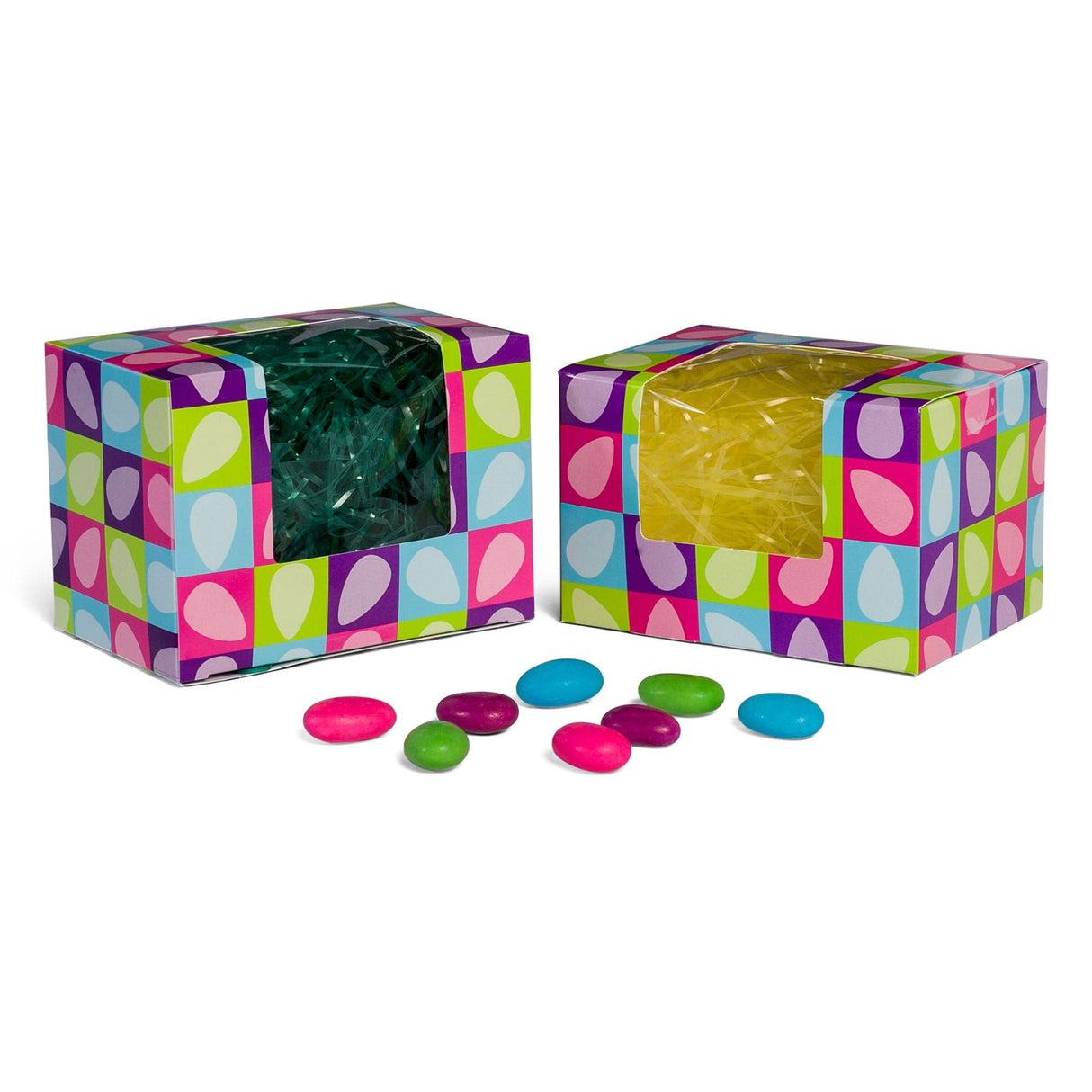 Bright Eggs Window - Egg Mold Candy Box - (1/4 lb) 3-5/8 x 2-3/8 x 2-3/8"