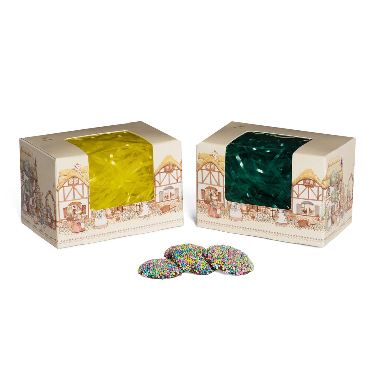 Cottontail Village Window - Egg Mold Candy Box - (1/4 lb) 3-5/8 x 2-3/8 x 2-3/8"