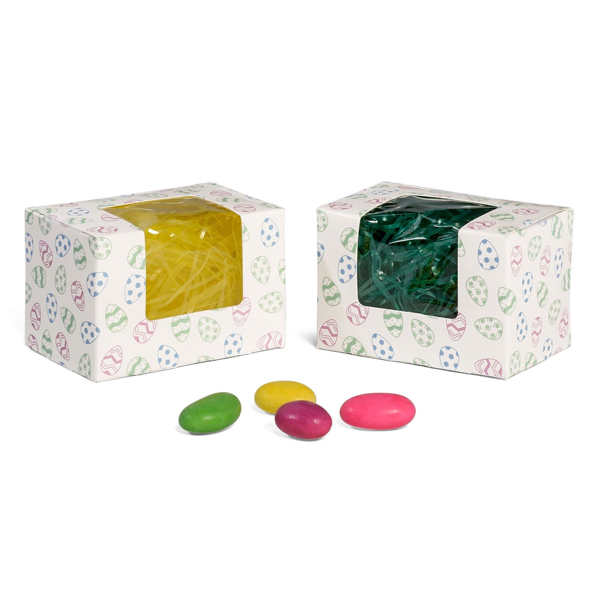 Foil Eggs Window - Egg Mold Candy Box - (1/4 lb) 3-5/8 x 2-3/8 x 2-3/8"