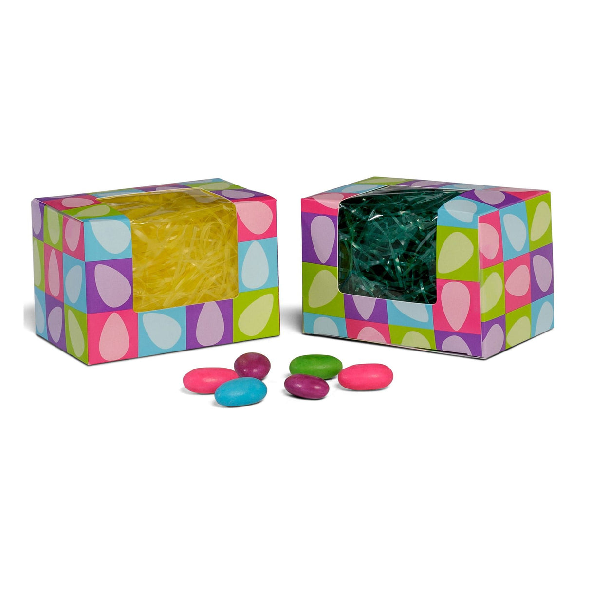 Bright Eggs Window - Egg Mold Candy Box - (1/2 lb) 4-5/8 x 3-1/8 x 3-1/8"