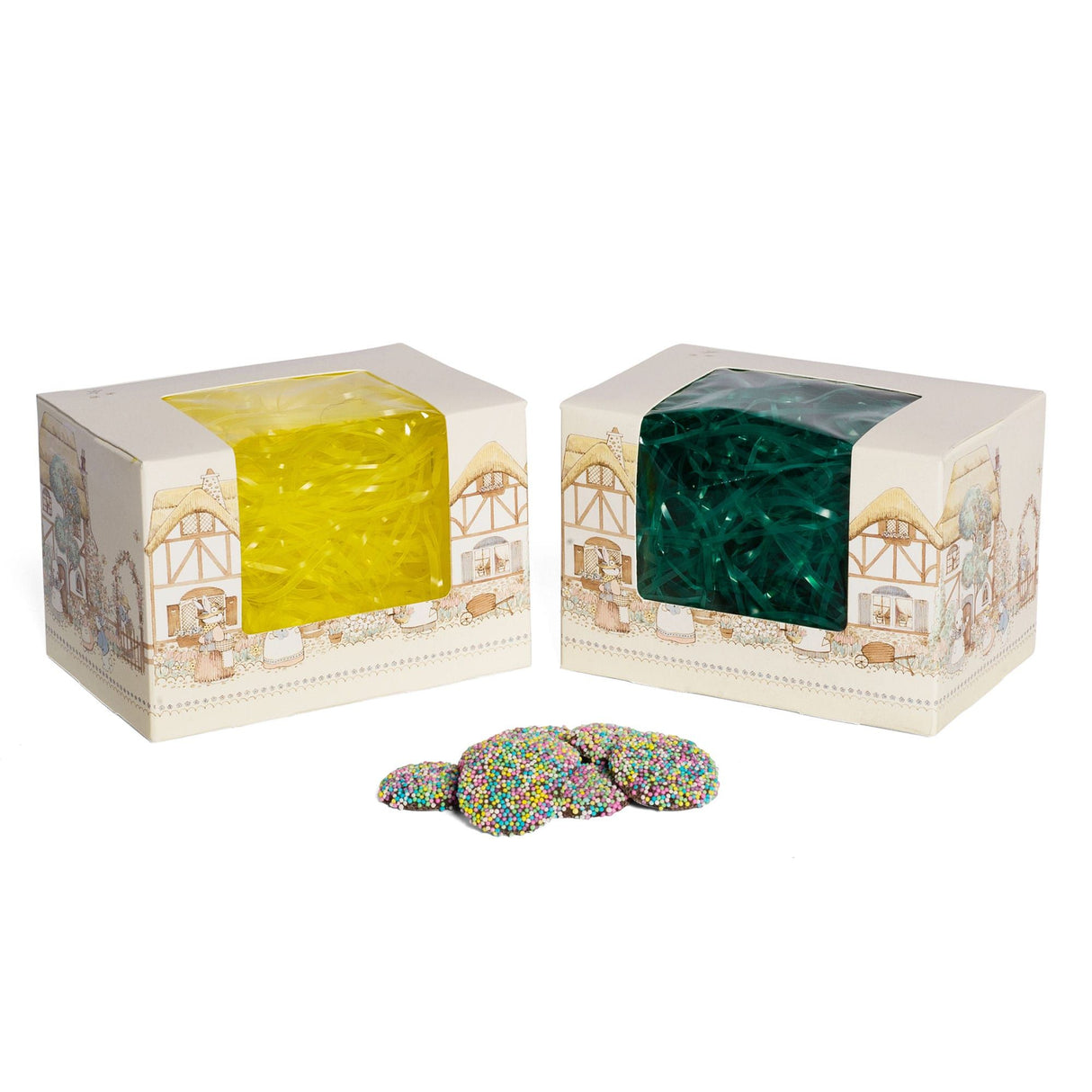 Cottontail Village Window - Egg Mold Candy Box - (1/2 lb) 4-5/8 x 3-1/8 x 3-1/8"