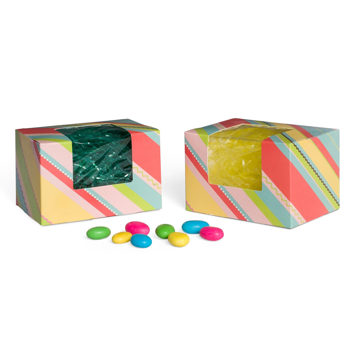 Easter Stripes - with Window - Egg Mold Candy Box - (1 lb) 5-1/2 x 4 x 3-1/2"
