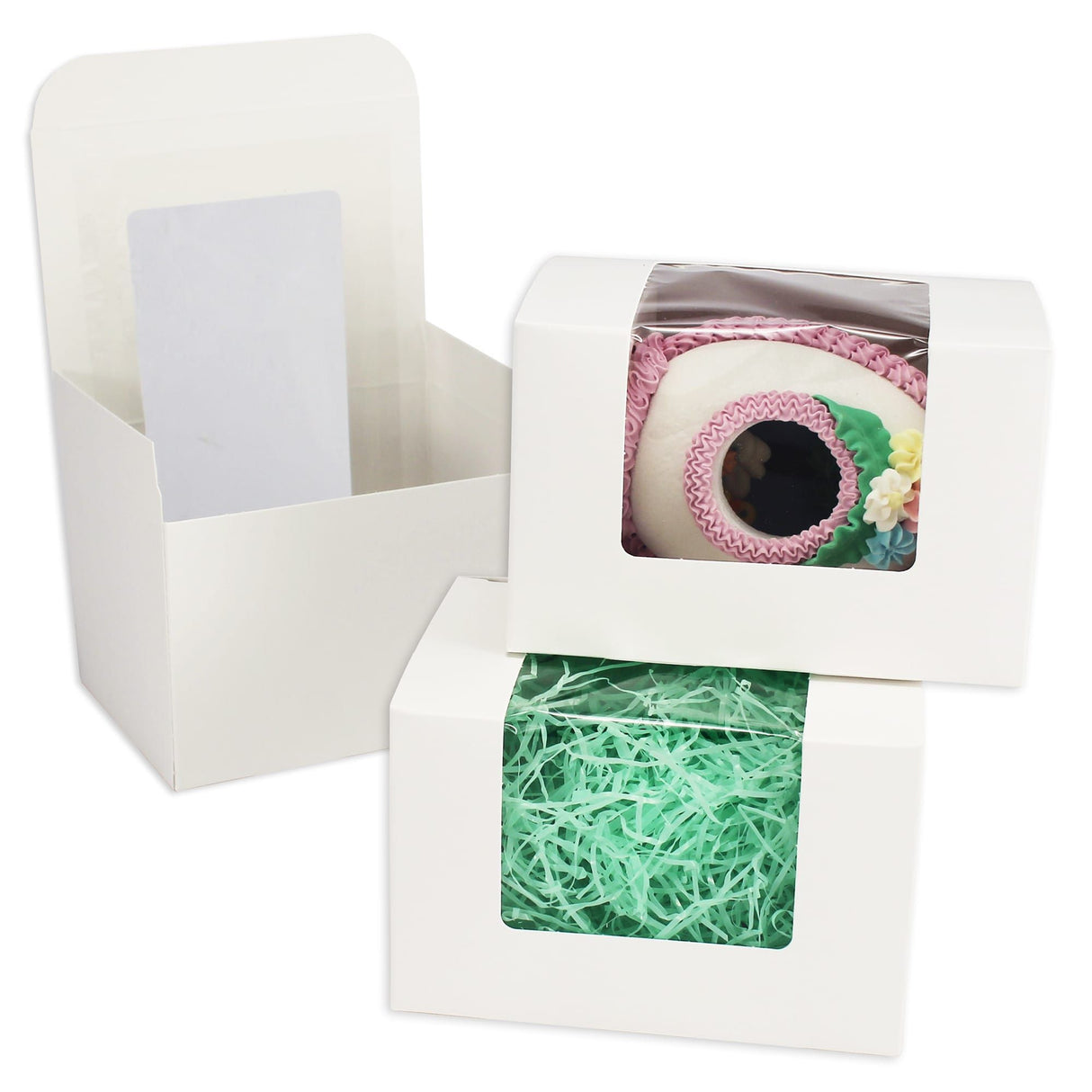 White Window - Egg Mold Candy Box - (2 lb) 6-1/8 x 4-5/8 x 4"