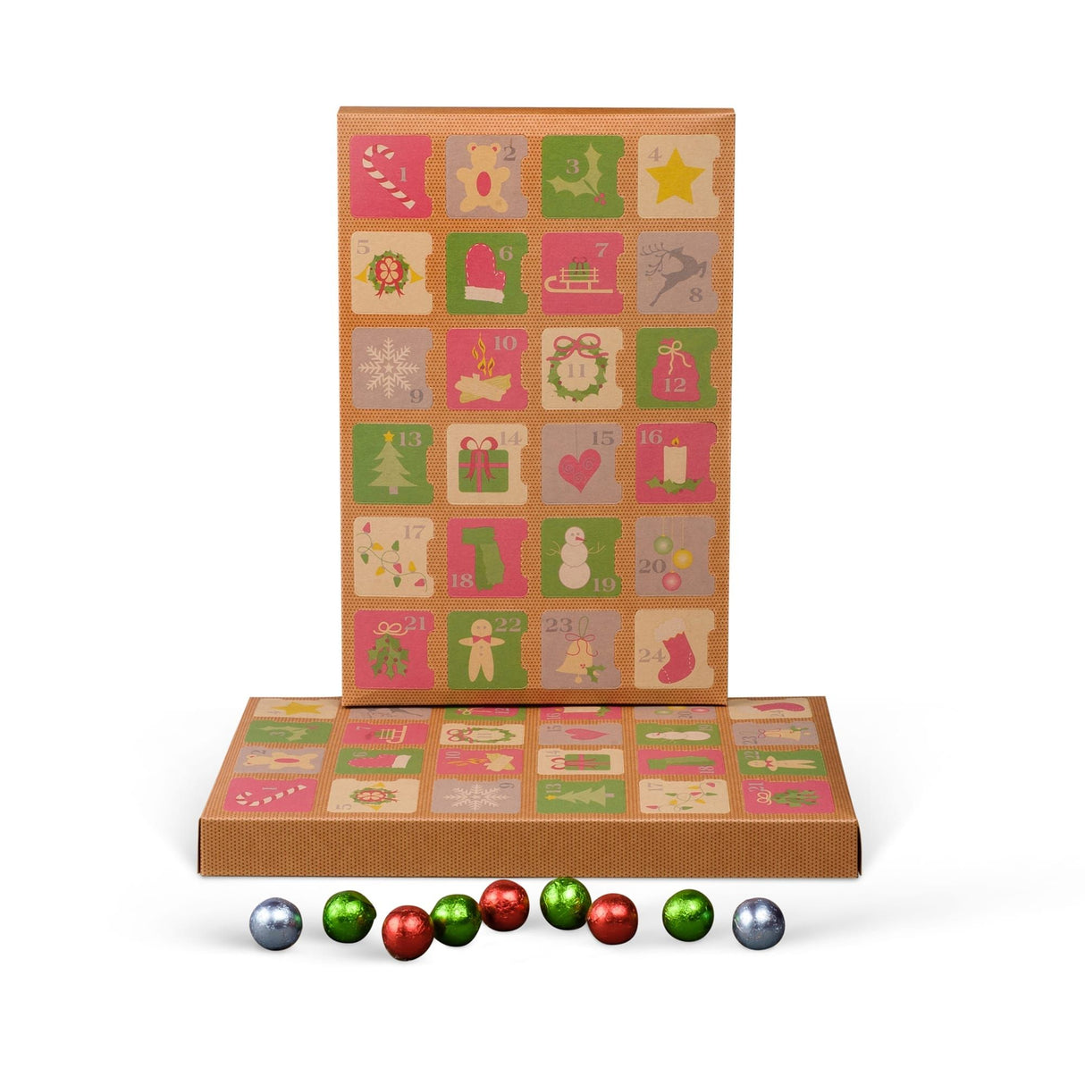 Kraft - Advent Calendar - 10-7/8 x 7-1/8 x 1"