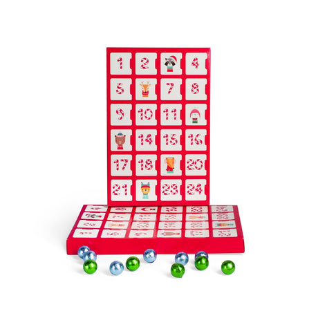 Red - Advent Calendar - 10-7/8 x 7-1/8 x 1"
