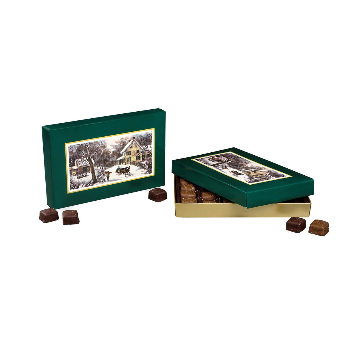 Winter Homestead - Candy Box Lid - (1 lb) 9-5/8 x 6-1/8 x 1-1/8"