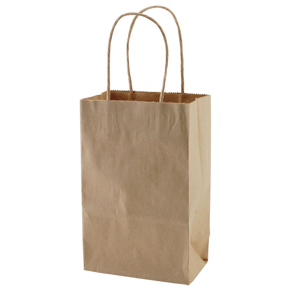 Natural Kraft - Shopping Bag - 5-1/2 x 3-1/4 x 8-3/8"