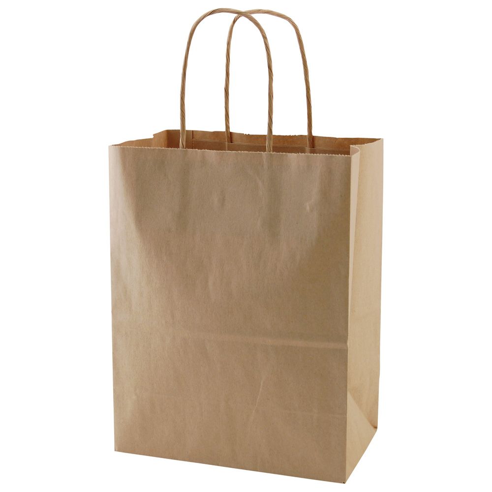 Natural Kraft - Shopping Bag - 8 x 4-3/4 x 10-3/8"