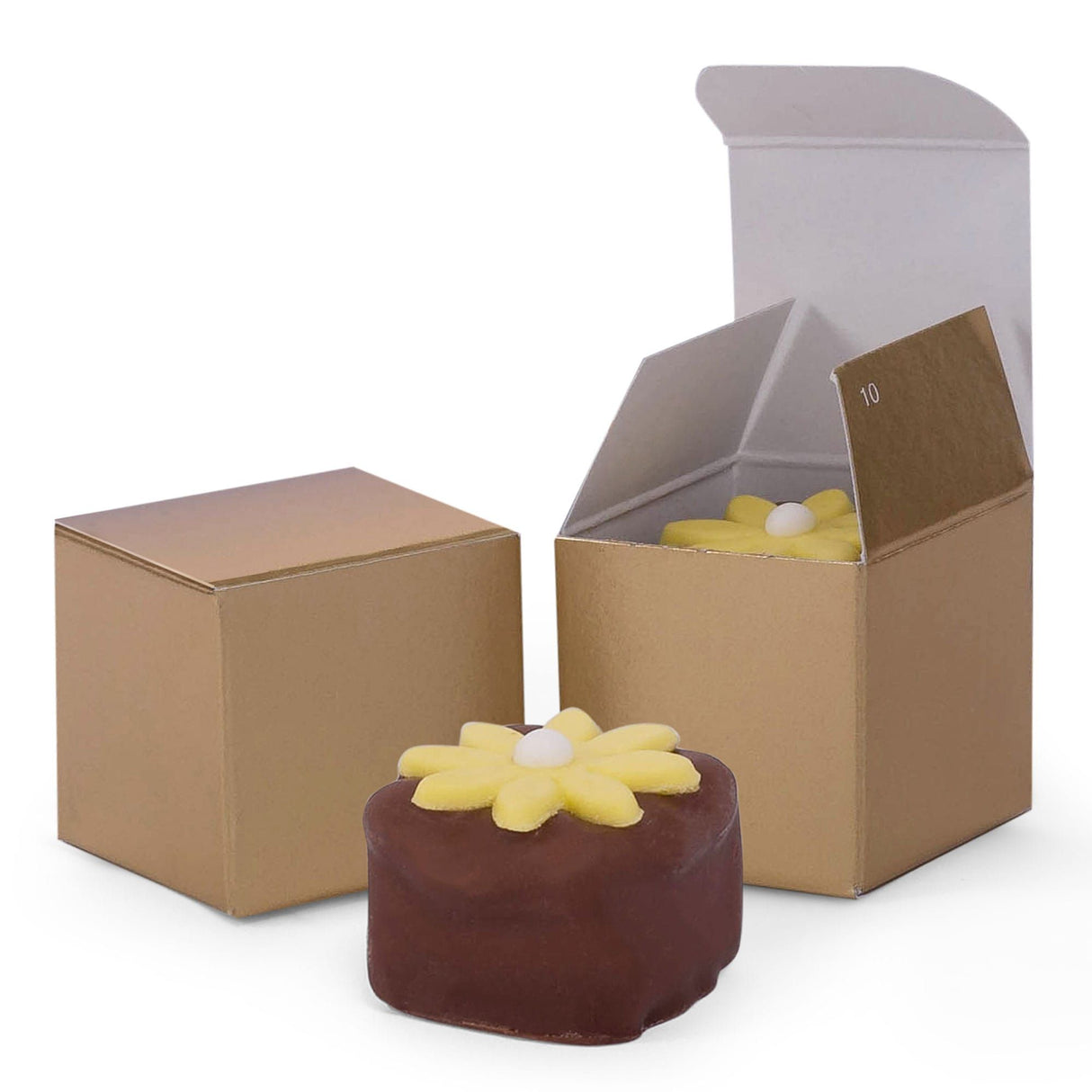 Gold Foil - Truffle Box - 1-5/16 x 1-5/16 x 1-5/16"