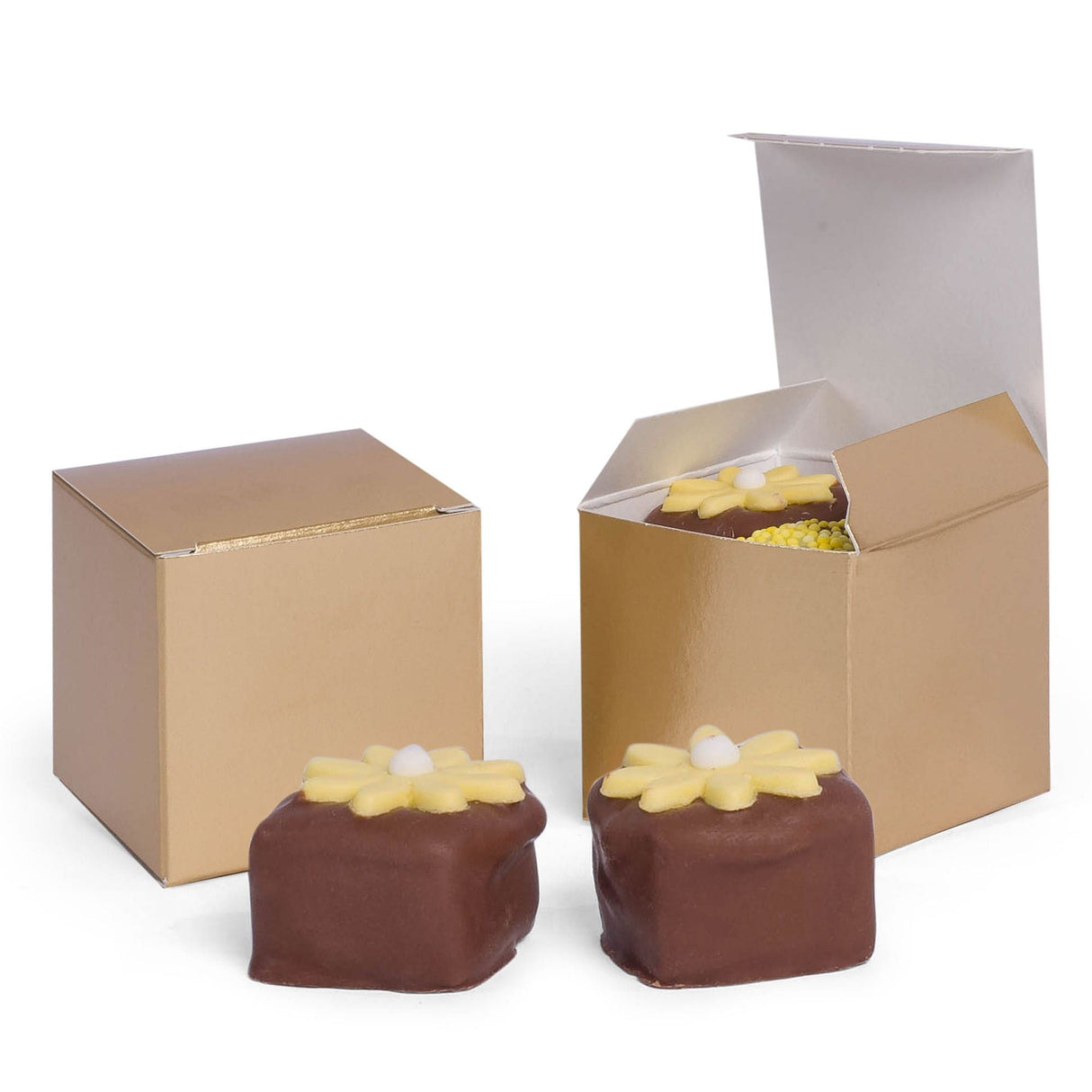 Gold Foil - Truffle Box - 1-5/8 x 1-5/8 x 1-5/8"