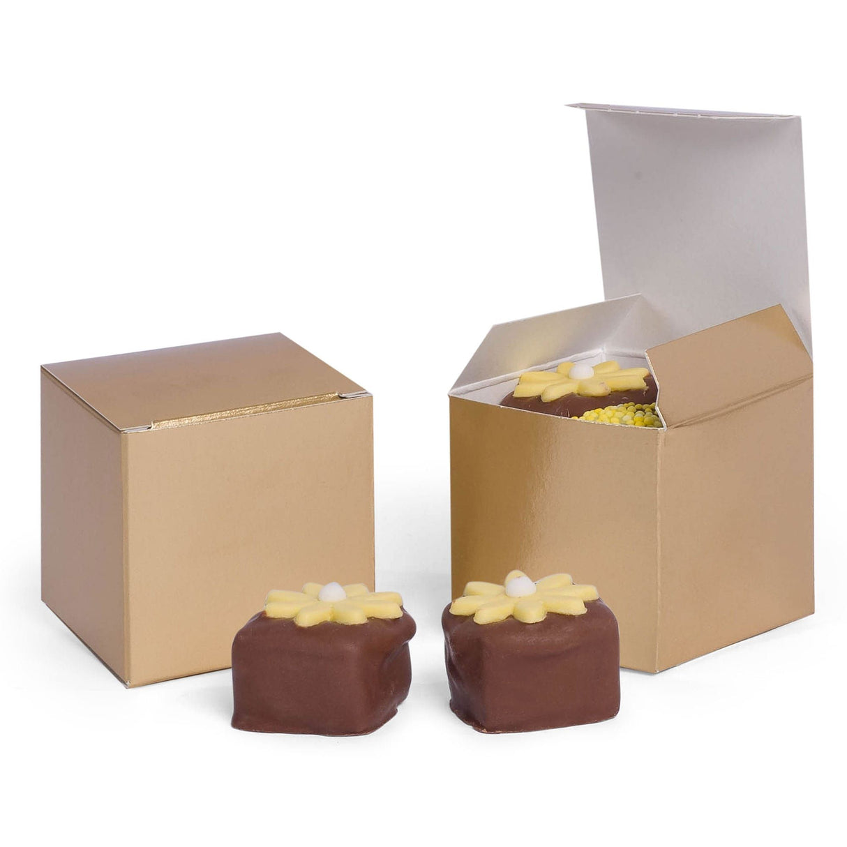 Gold Foil - Truffle Box - 2 x 2 x 2"