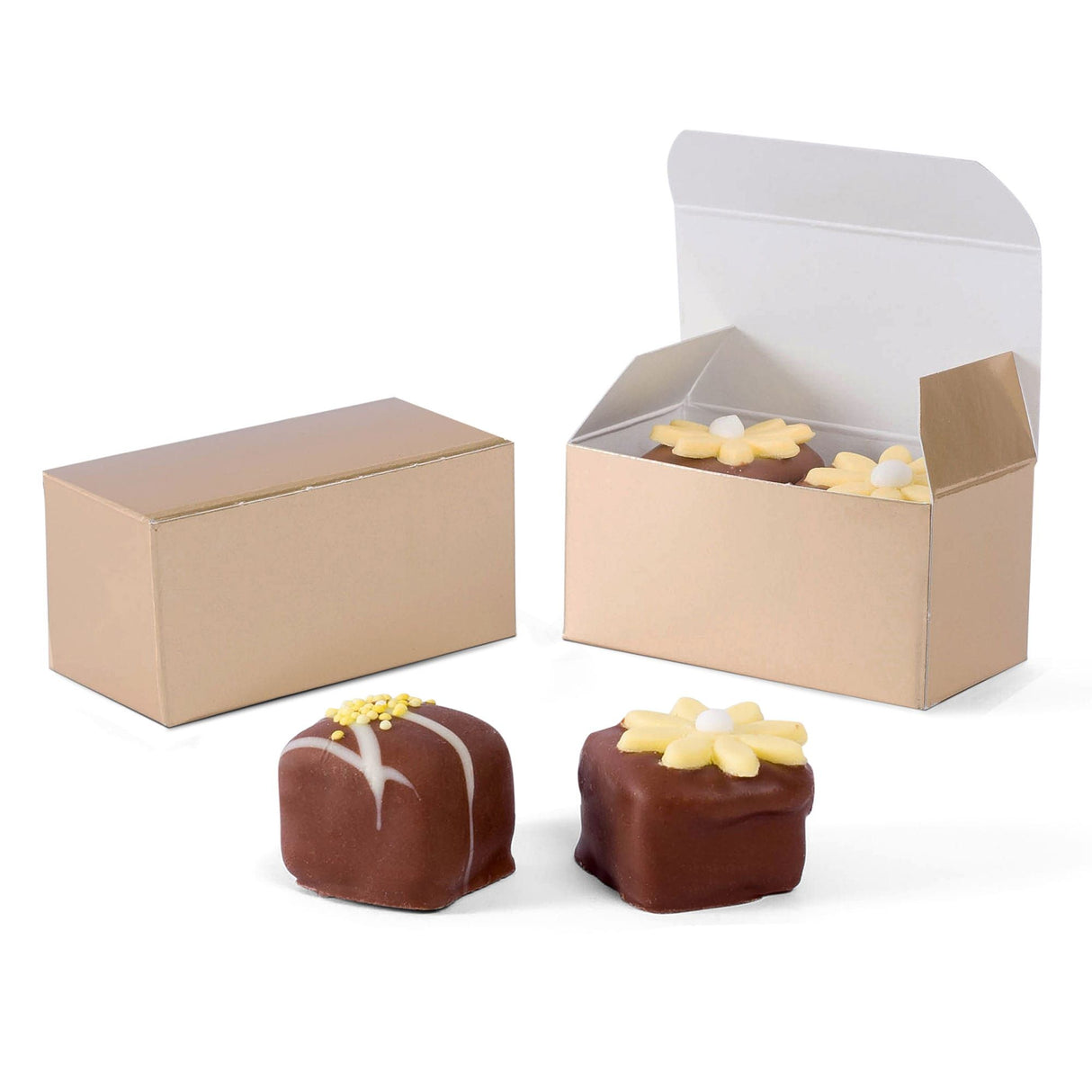 Gold Foil - Mini Truffle Candy Box - 2-9/16 x 1-5/16 x 1-1/4"