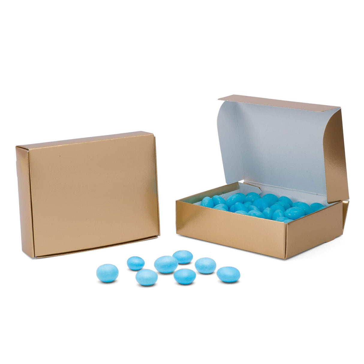 Gold Foil - Die Cut Candy Box - (1/4 lb) 4-9/16 x 3-9/16 x 1-1/4"