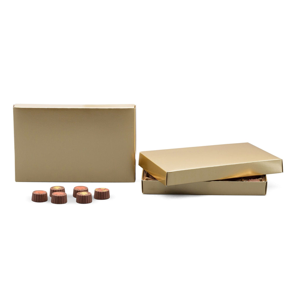 Gold Foil - Candy Box Lid - (1 lb) 9-5/8 x 6-1/8 x 1-1/8"