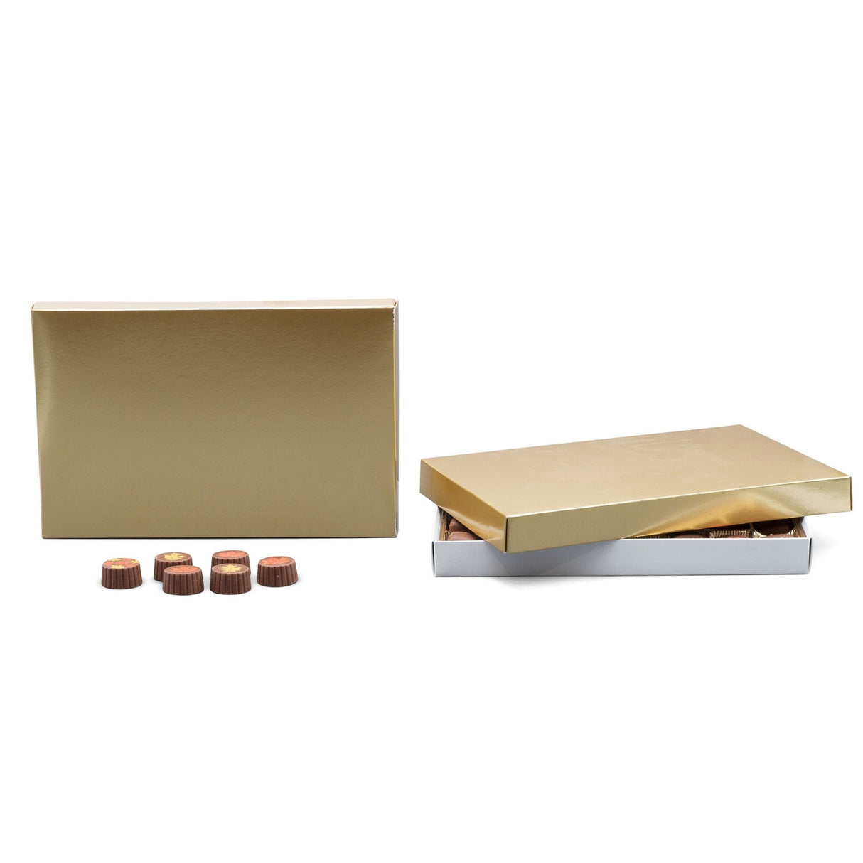 Gold Foil - Candy Box Lid - (1-1/2 lb) 11-3/16 x 7-3/8 x 1-1/8"