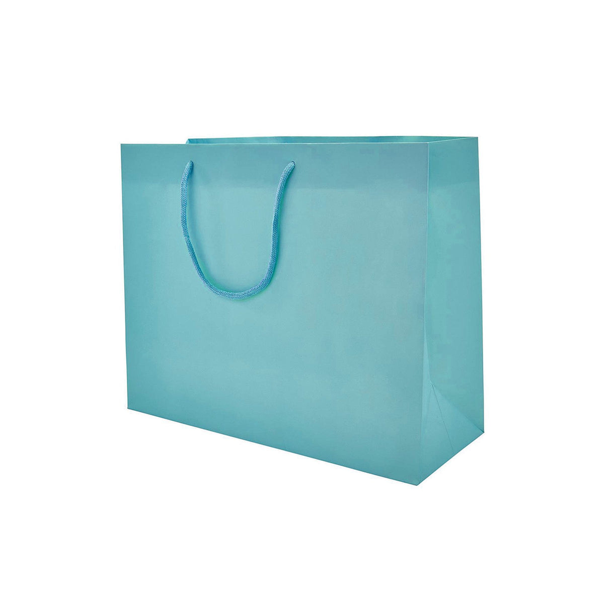 Matte Aqua - Matte Euro Tote - 10 x 4 x 8"