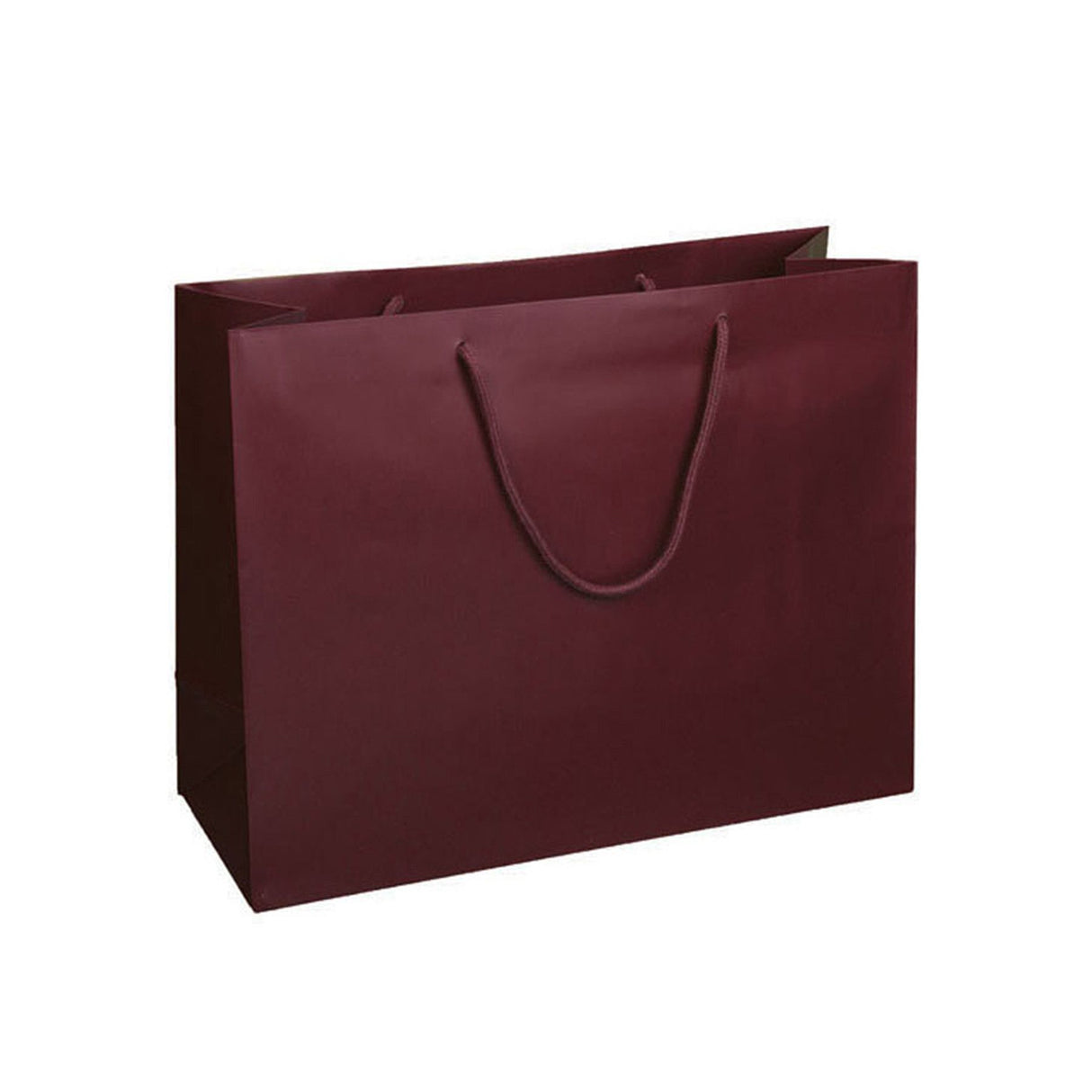 Matte Burgundy - Matte Euro Tote - 10 x 4 x 8"