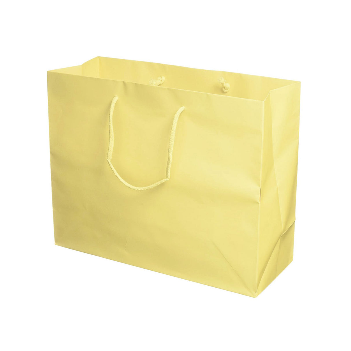 Matte Pastel Yellow - Matte Euro Tote - 10 x 4 x 8"