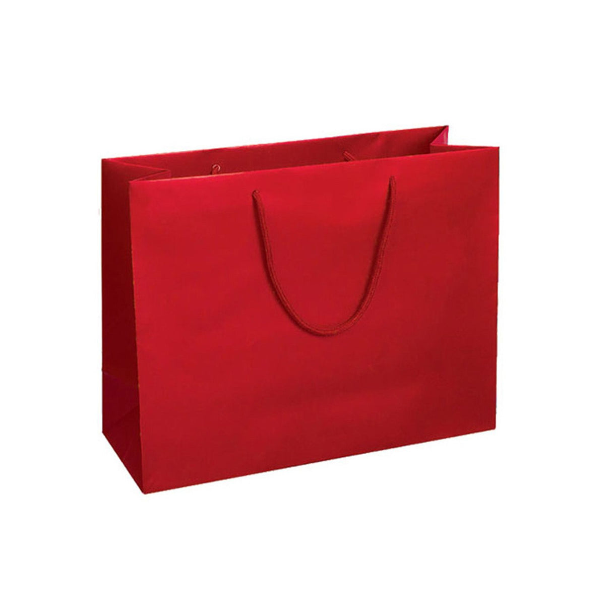 Matte Red - Matte Euro Tote - 10 x 4 x 8"