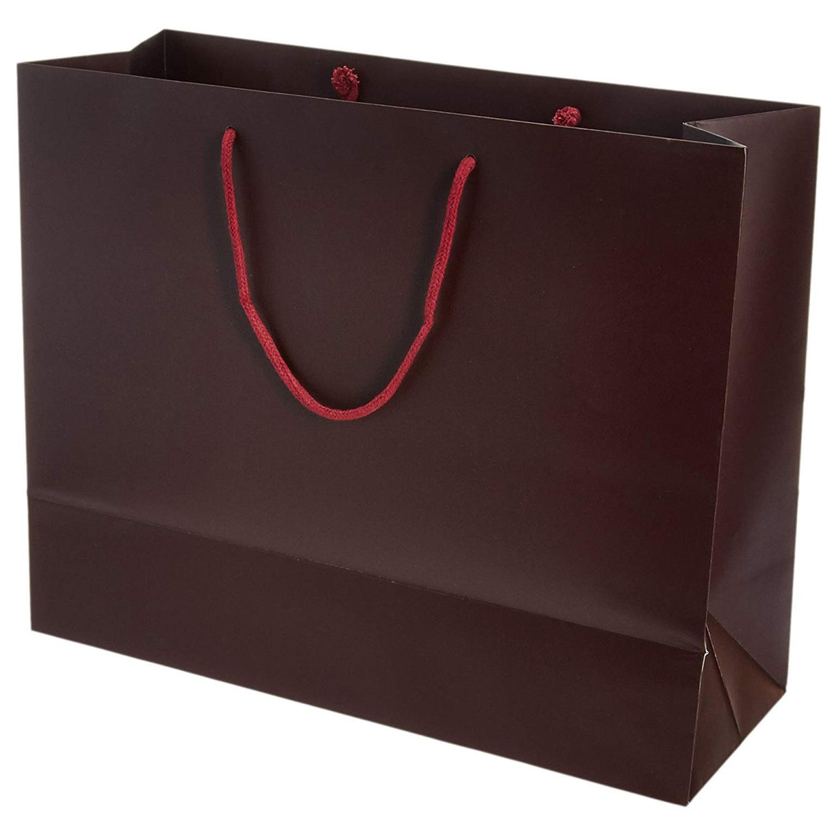 Matte Burgundy - Matte Euro Tote - 20 x 6 x 16"