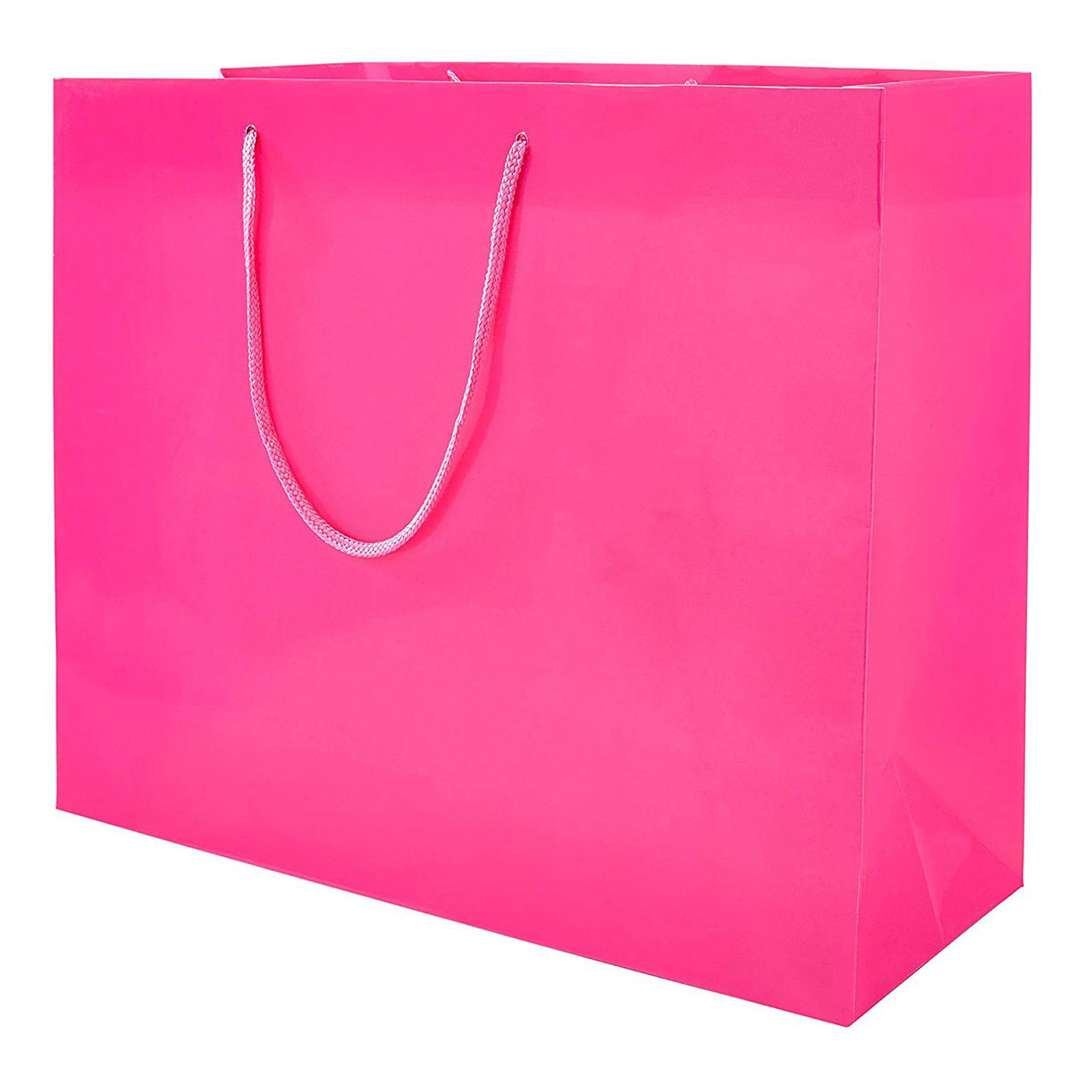 Matte Hot Pink - Matte Euro Tote - 20 x 6 x 16"