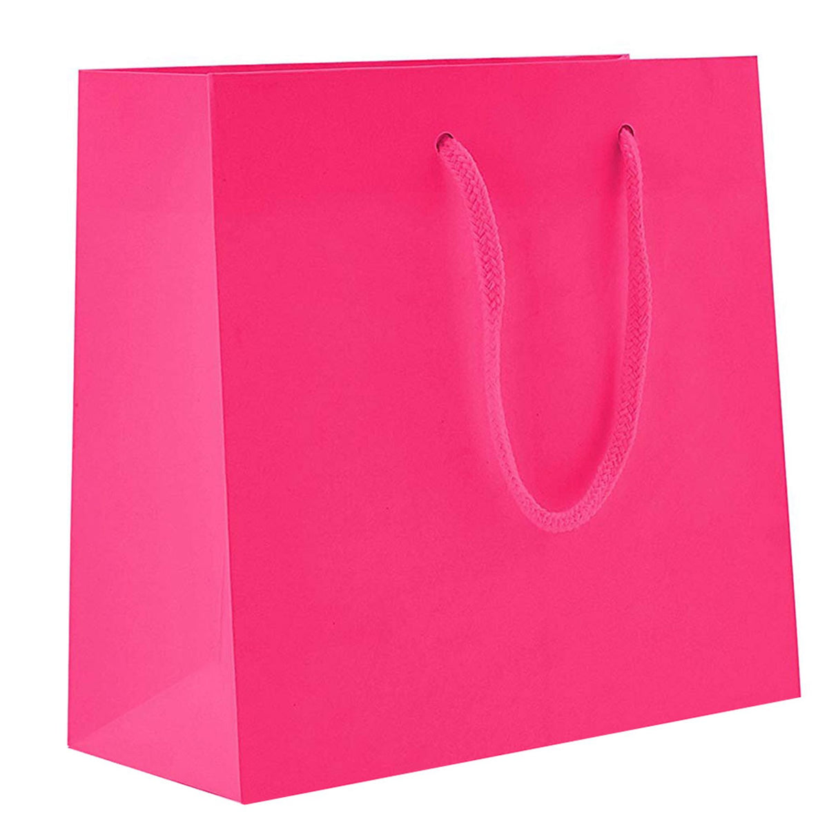 Matte Hot Pink - Matte Euro Tote - 6-1/2 x 3-1/2 x 6-1/2"