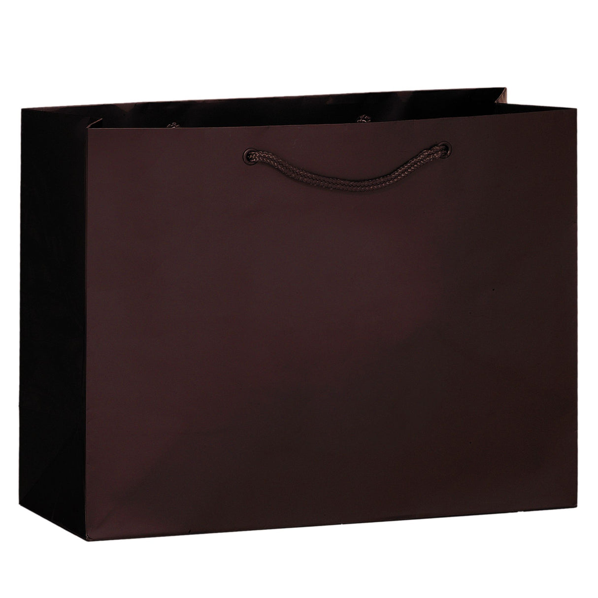 Matte Chocolate - Matte Euro Tote - 13 x 5 x 10"
