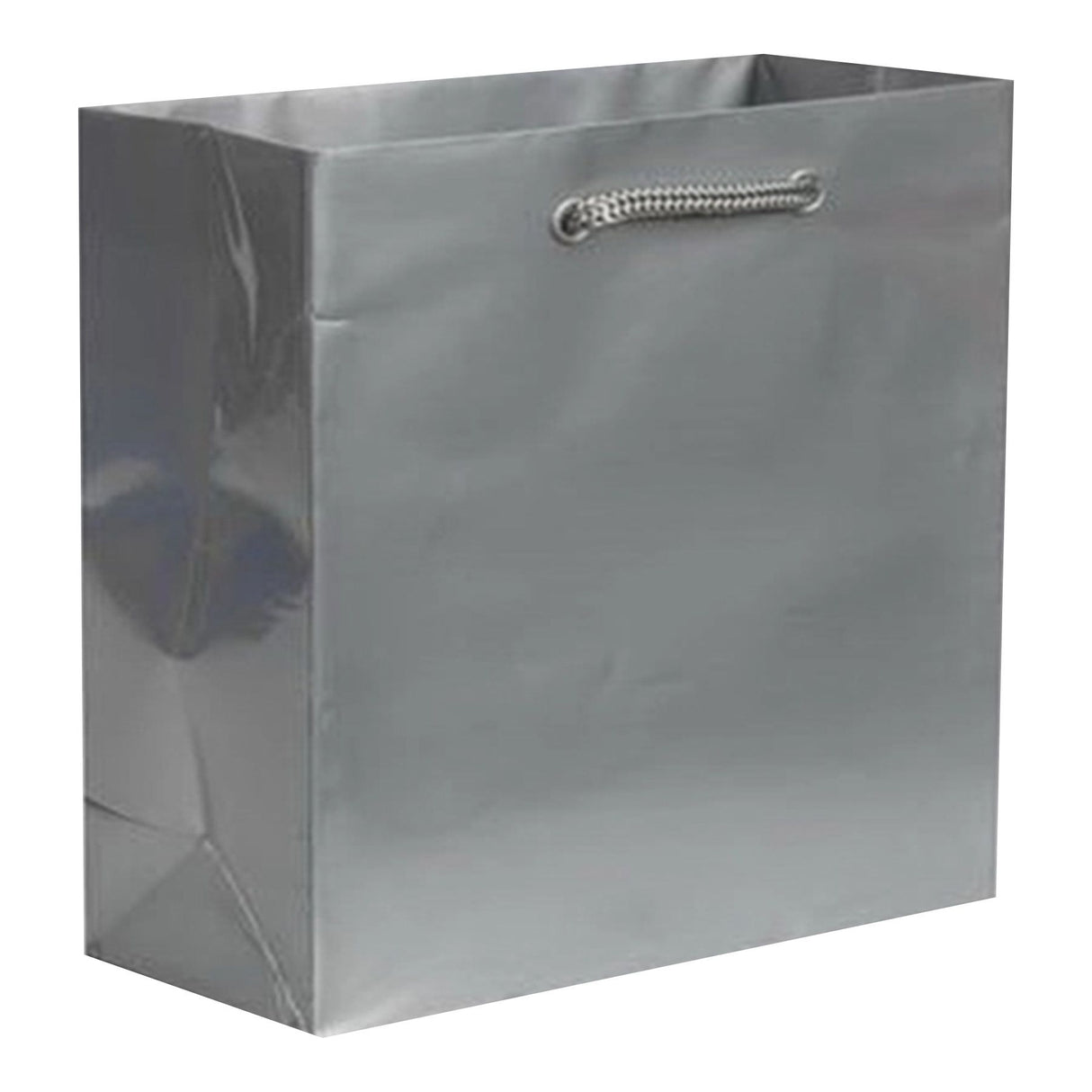 Gloss Silver - Gloss Euro Tote - 6-1/2 x 3-1/2 x 6-1/2"