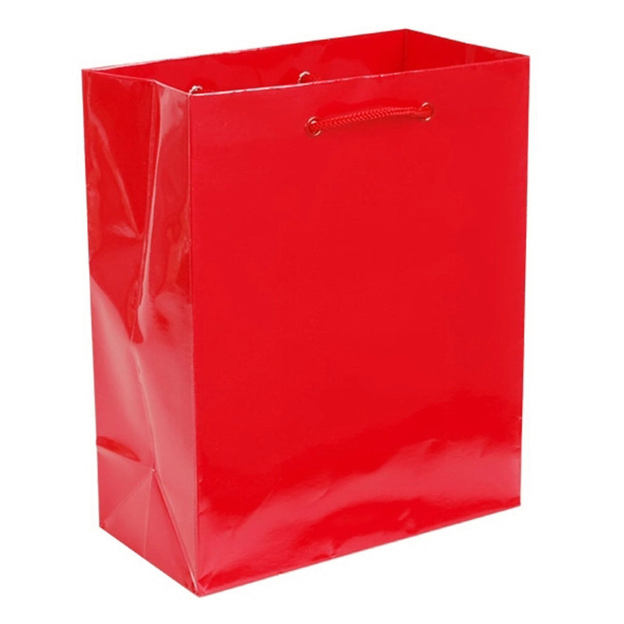 Gloss Red - Gloss Euro Tote - 8 x 4 x 10"