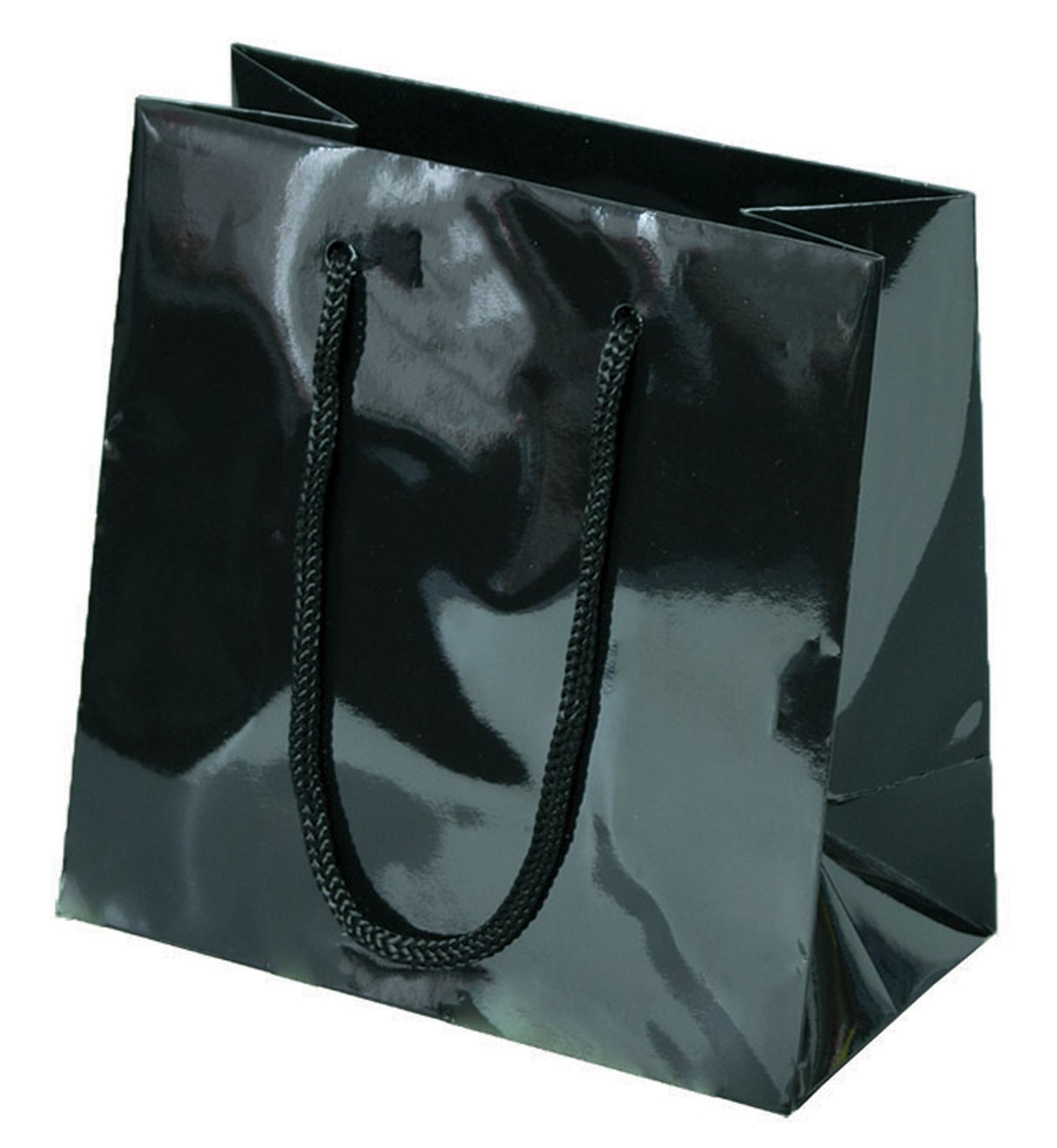 Gloss Black - Gloss Euro Tote - 6-1/2 x 3-1/2 x 6-1/2"