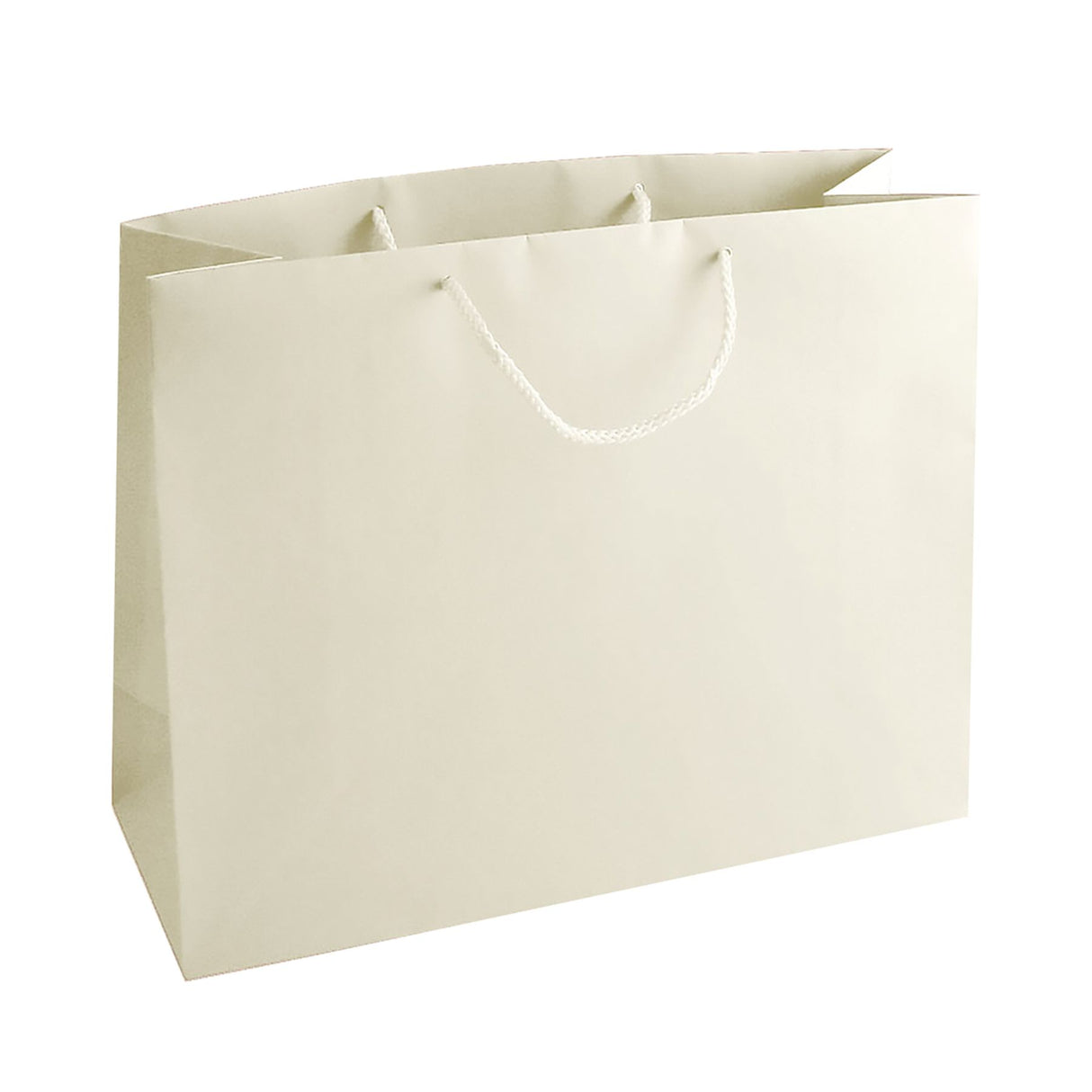 Matte Cream - Matte Euro Tote - 13 x 5 x 10"