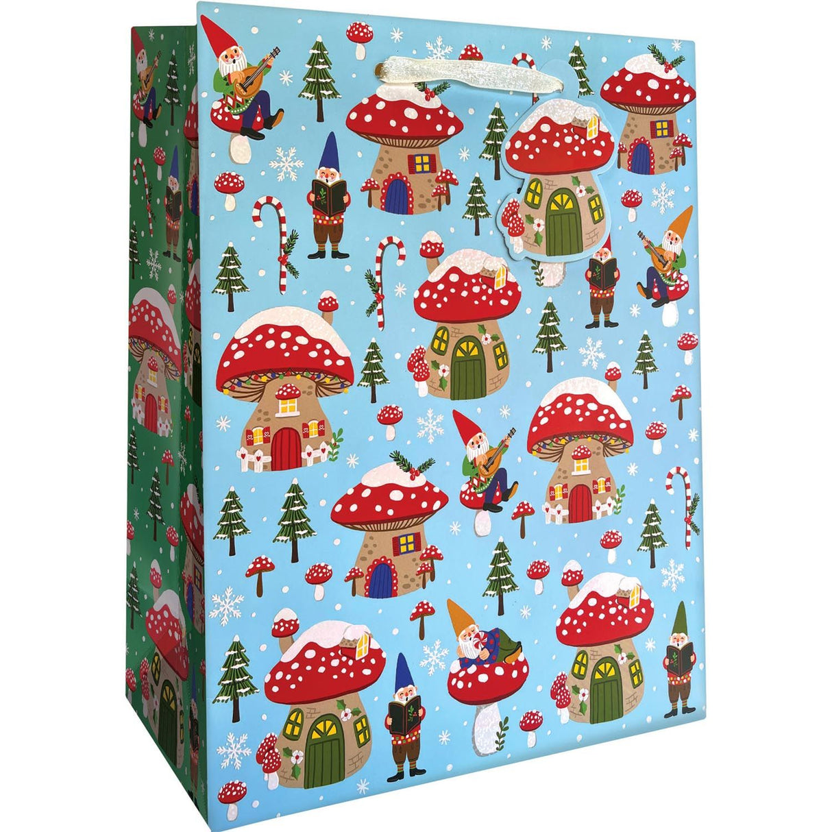 Holiday Gnomes - Gift Bag - 10 x 5 x 12-1/2"