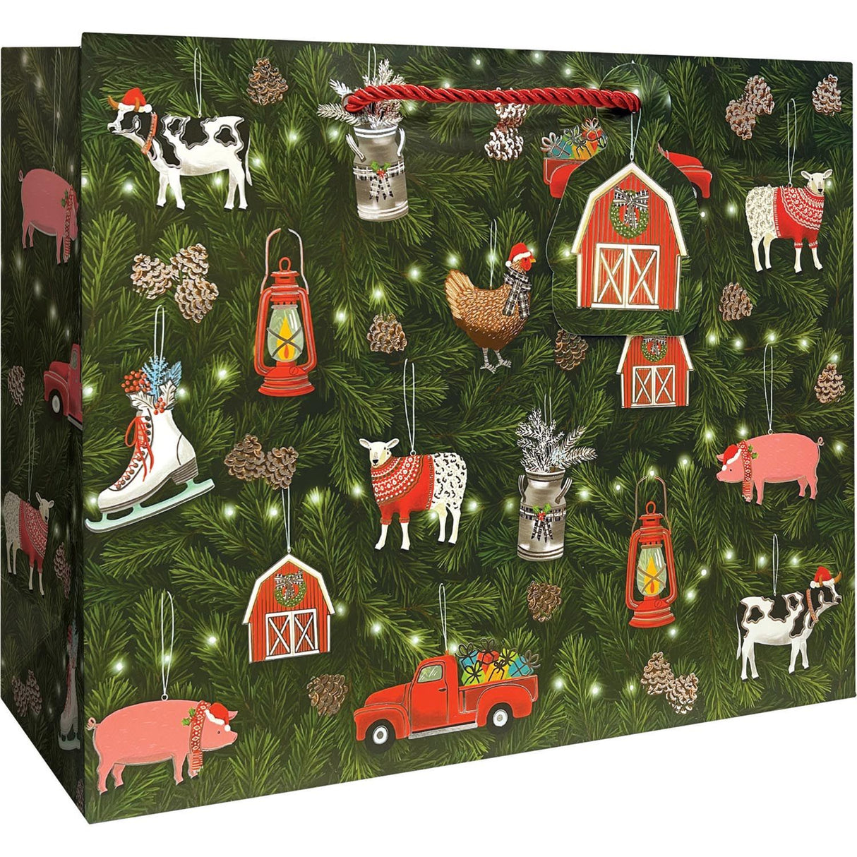 Farm Ornaments - Gift Bag - 12-1/2 x 5 x 10"