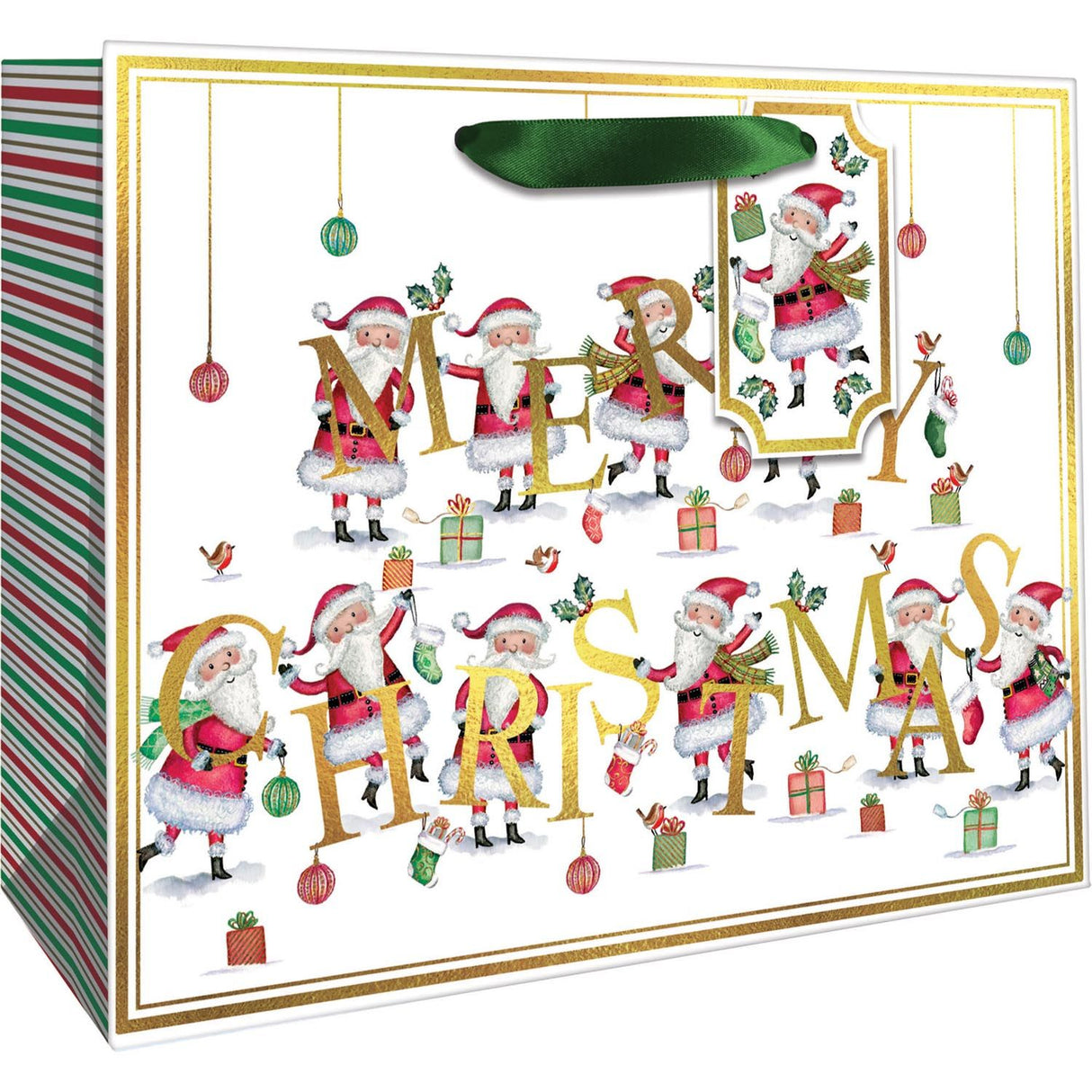 Santa Christmas - Gift Bag - 12-1/2 x 5 x 10"