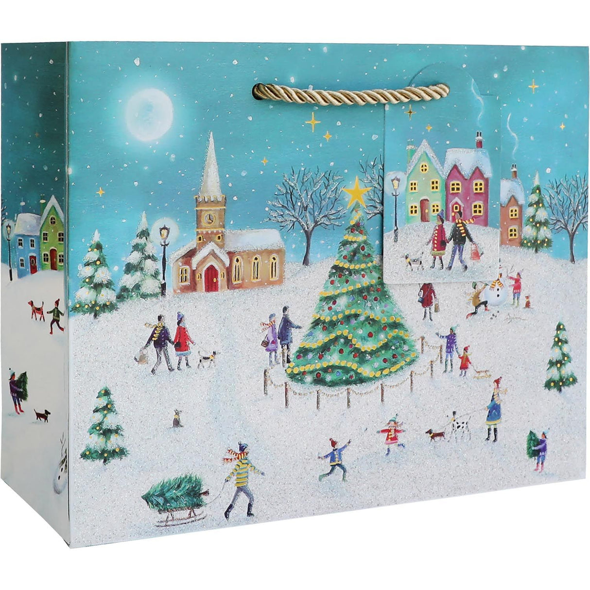 Christmas Village - Gift Bag - 12-1/2 x 5 x 10"