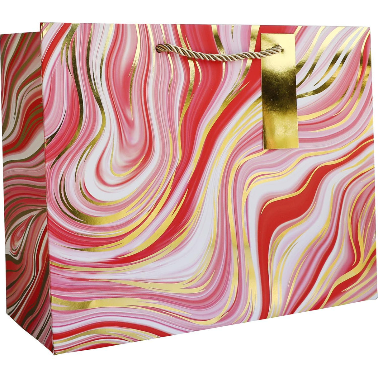 Marbleized Red - Gift Bag - 12-1/2 x 5 x 10"