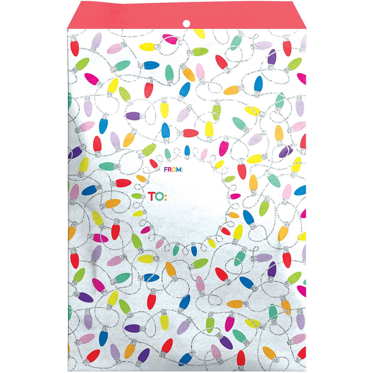 Christmas Lights White - Theme Mailing Envelope - 11 x 1/2 x 15-1/2"