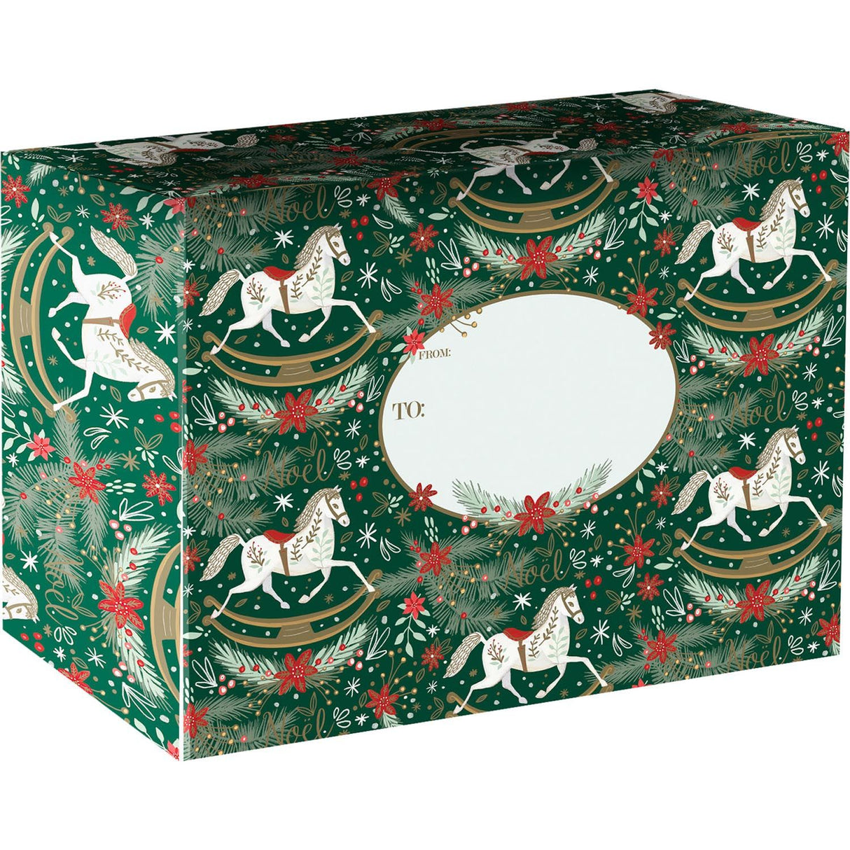 Rocking Horse Noel - Theme Mailing Box - 12 x 6 x 9"