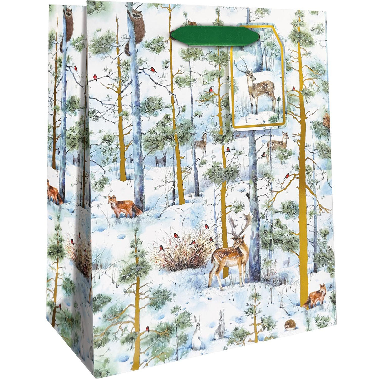 Snowy Woodland - Gift Bag - 8 x 4 x 10"